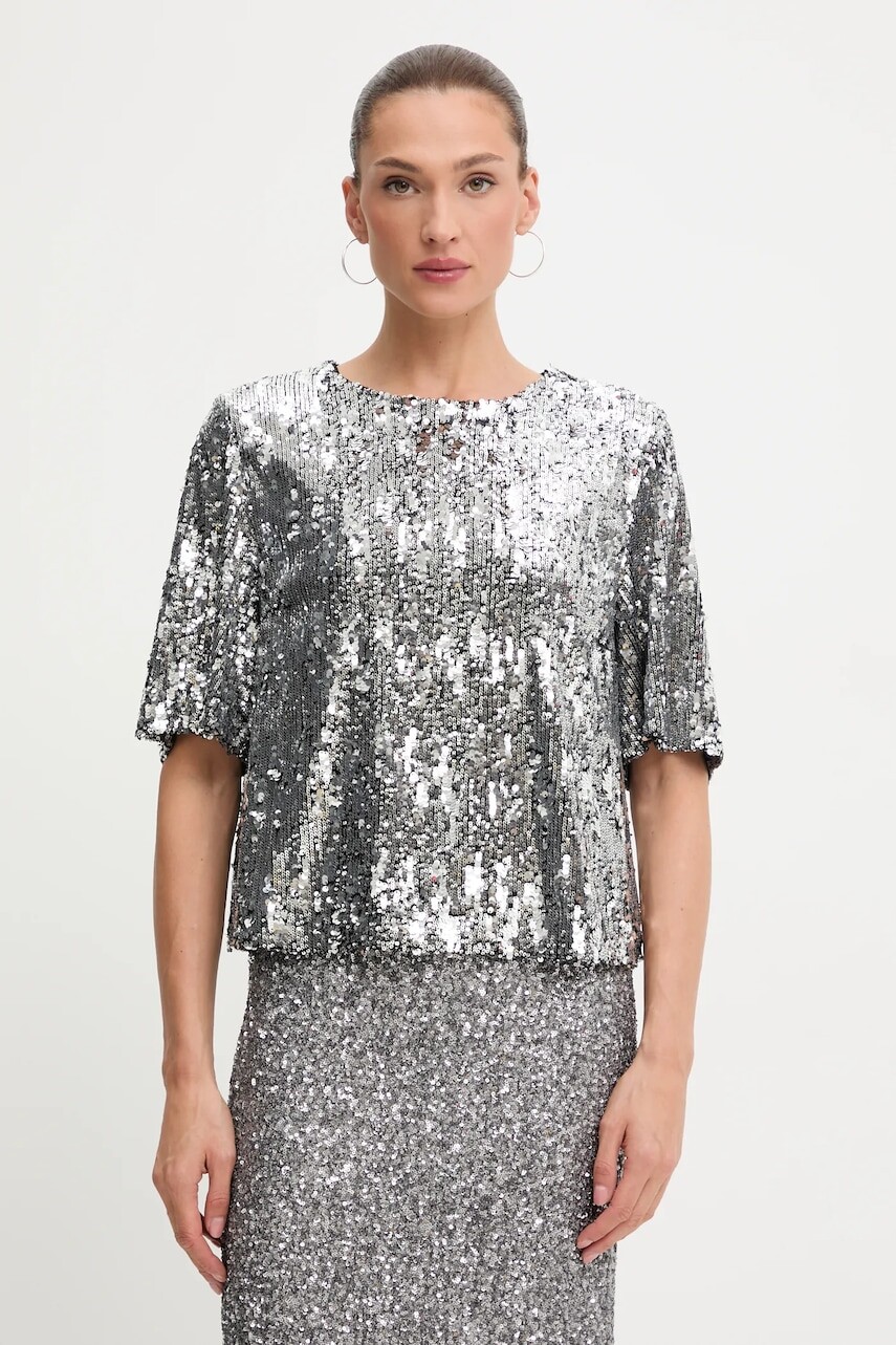 Blúzka Aniye By strieborná farba, jednofarebná, 181509