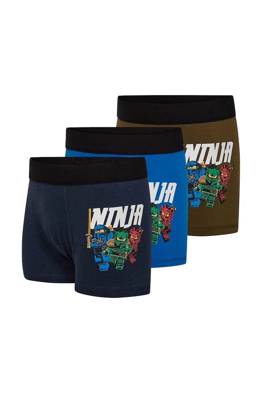 Detské boxerky Lego LWAGAN 702 3-pak modrá farba, 11010942