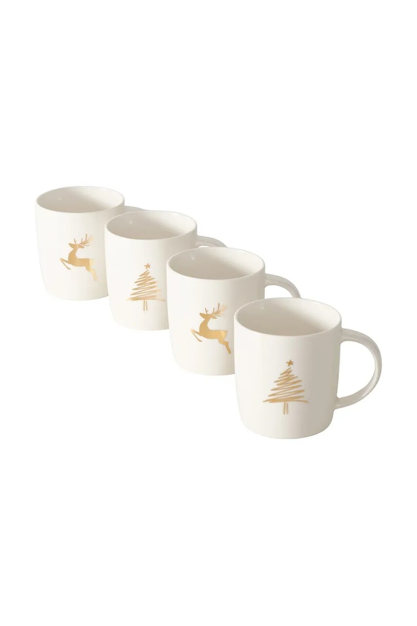 Sada pohárov Boltze Brilly 320 ml 4-pak biela farba