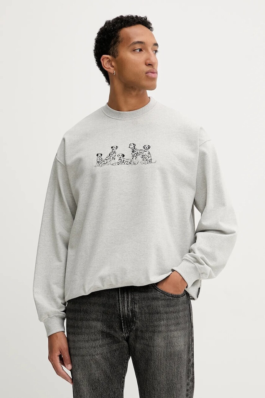 Mikina Kaotiko šedá farba, s nášivkou, AR053-01-G002