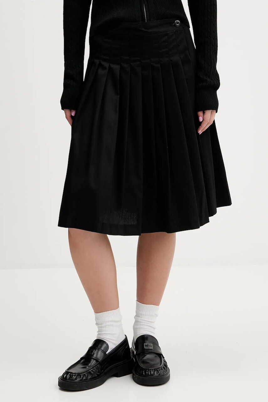 Sukňa Dickies čierna farba, mini, áčkový strih, DK0A87PZ