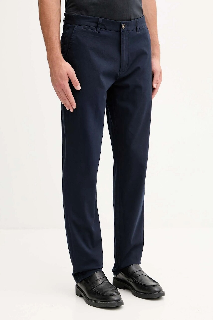 Nohavice Barbour tmavomodrá farba, rovný strih, MTR0741