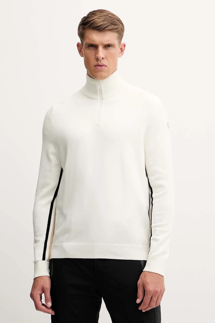 Sveter Fusalp Natom béžová farba, ľahký, s polorolákom, I2113