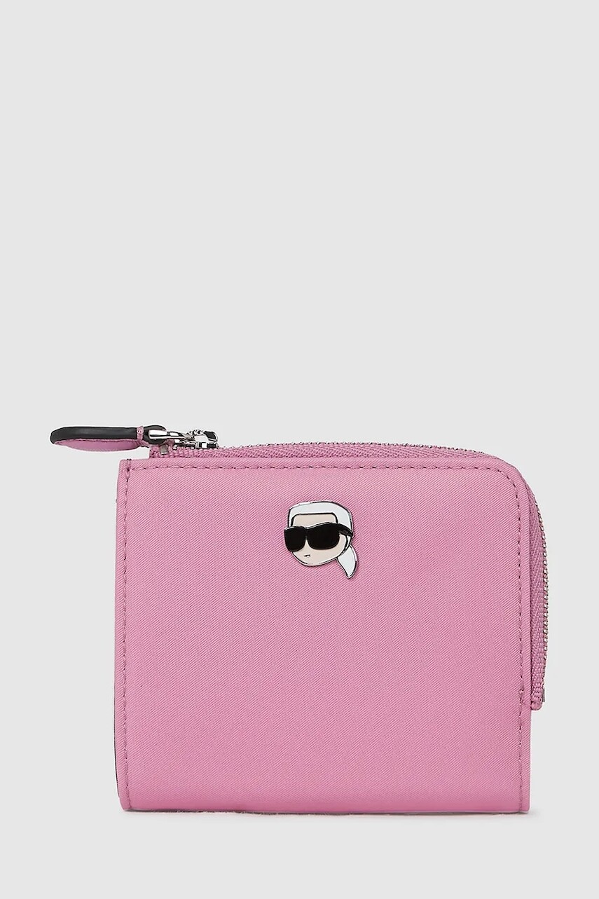 Peňaženka Karl Lagerfeld IKON dámska, ružová farba, A4W32012