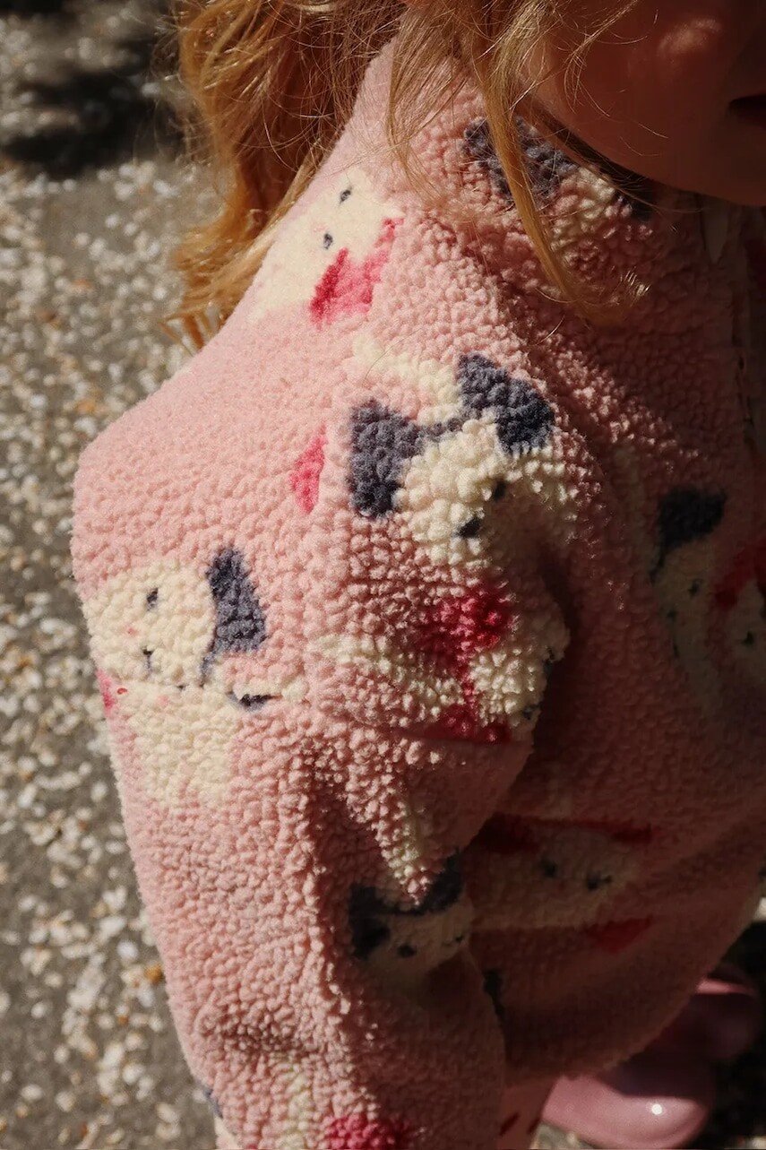 Bunda Konges Sløjd JODY TEDDY JACKET GRS ružová farba, KS104478