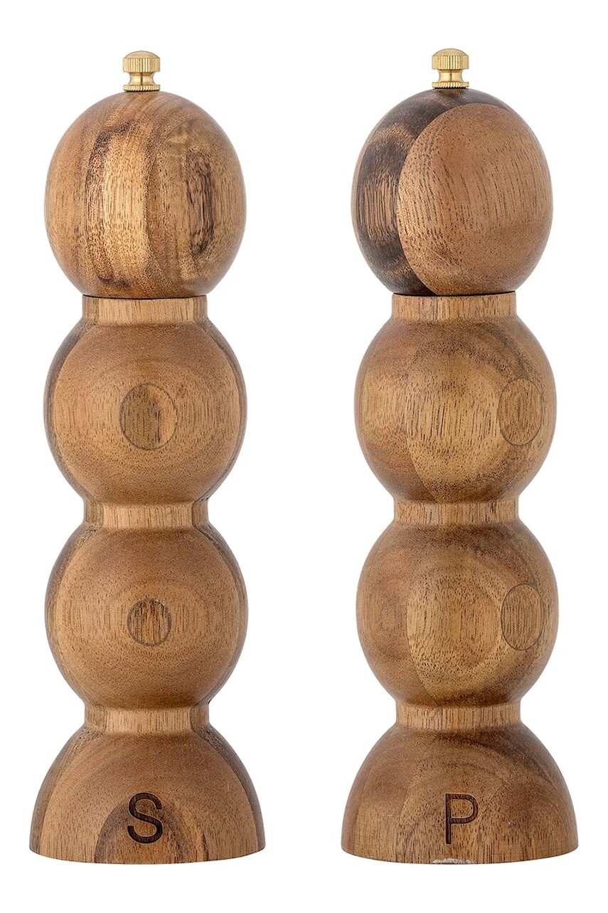 Mlynčeky na soľ a korenie Bloomingville Clancy 7 x 23,5 cm 2-pak hnedá farba
