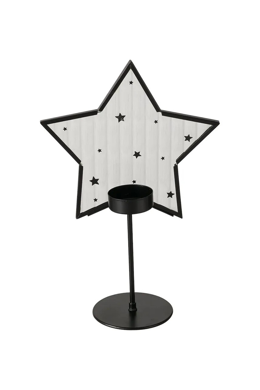 Dekoračný svietnik Boltze Stanny 25,5 x 8 cm čierna farba