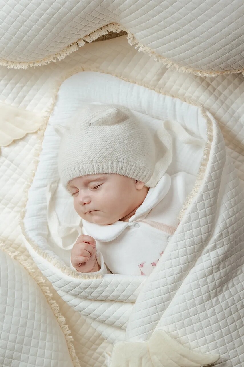 Čiapka s prímesou vlny Jamiks GUYANA béžová farba biela, JZI125