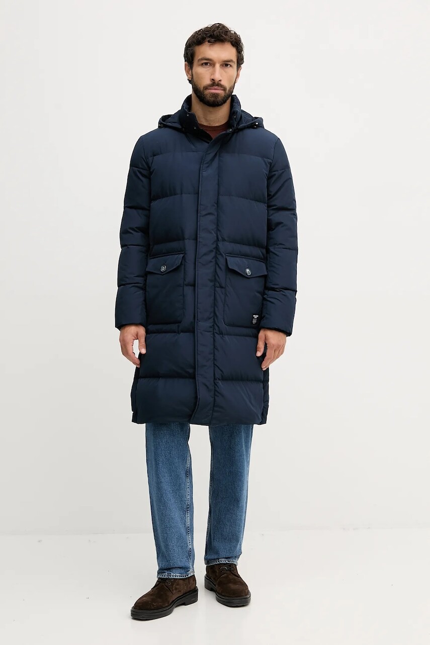 Páperová bunda Pepe Jeans tmavomodrá farba, zimná, PM4027168