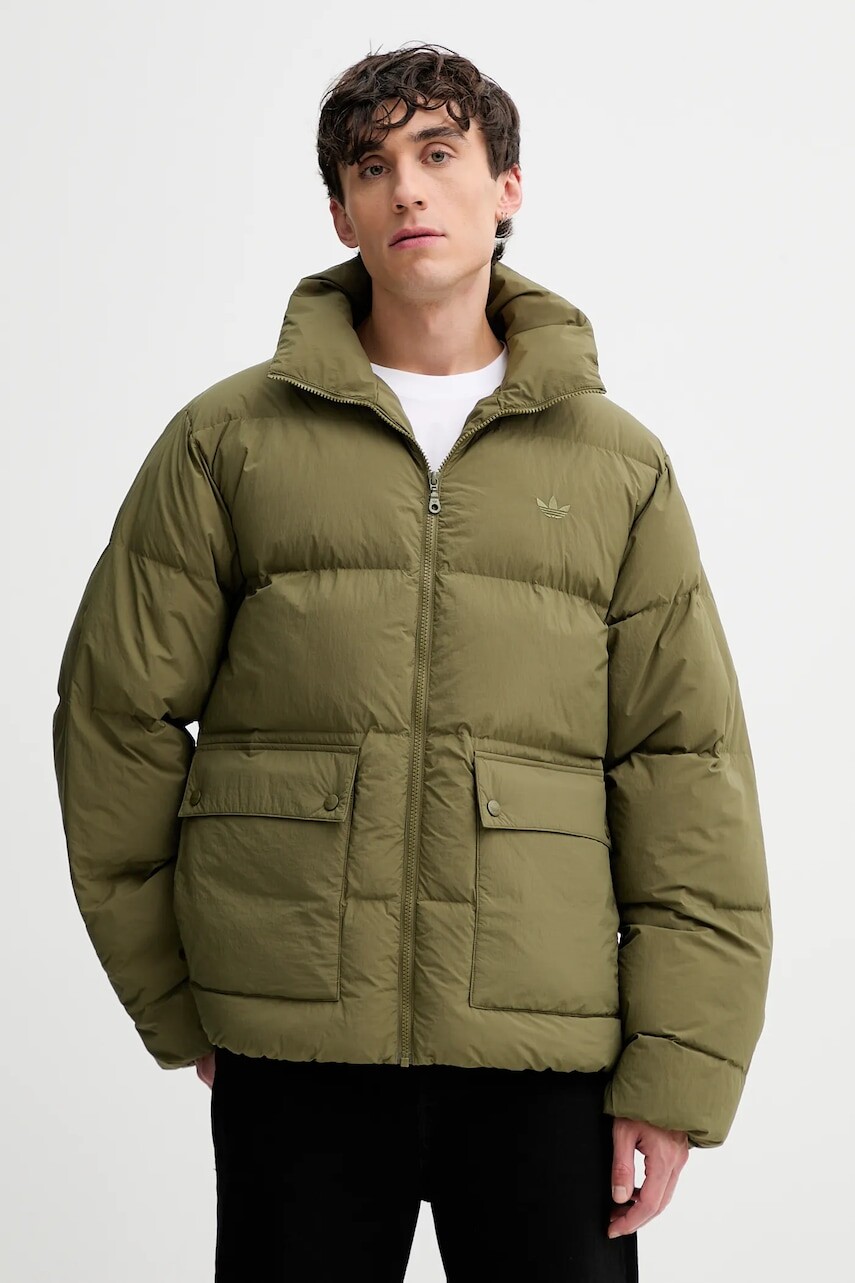 Bunda adidas Originals Synthdown zelená farba, zimná, JW5817