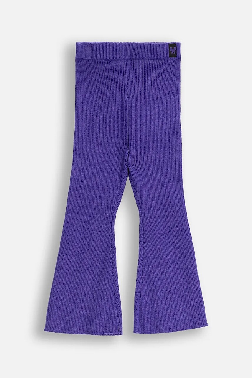 Detské legíny Coccodrillo fialová farba, jednofarebné, RAVE GIRL KIDS