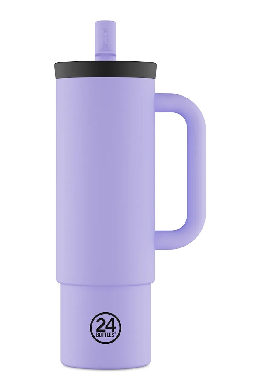 Termo hrnček 24bottles Straw 800ml Erica fialová farba, Straw.800.Erica
