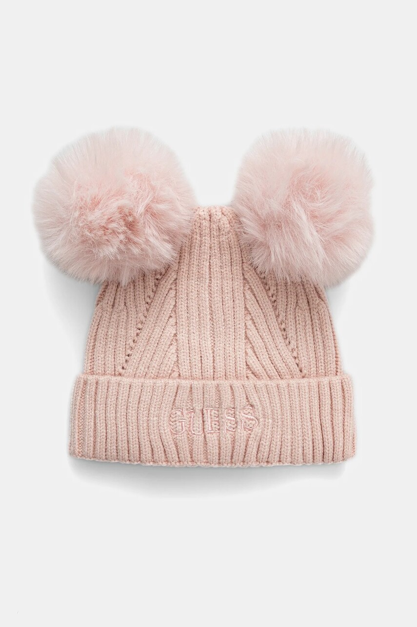 Detská čiapka Guess ružová farba biela, J3BZ04 Z2QP0