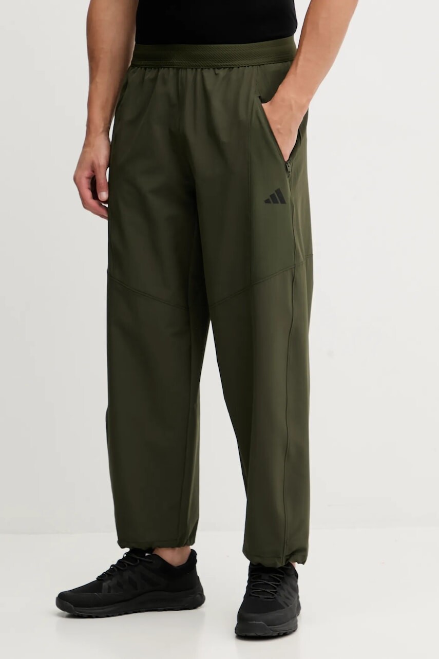 Tréningové nohavice adidas Performance Power zelená farba, jednofarebná, JV9659