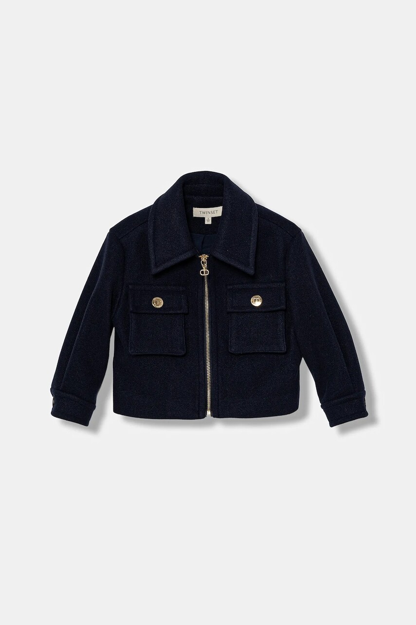 Detská bunda Twinset tmavomodrá farba, 252GB2052