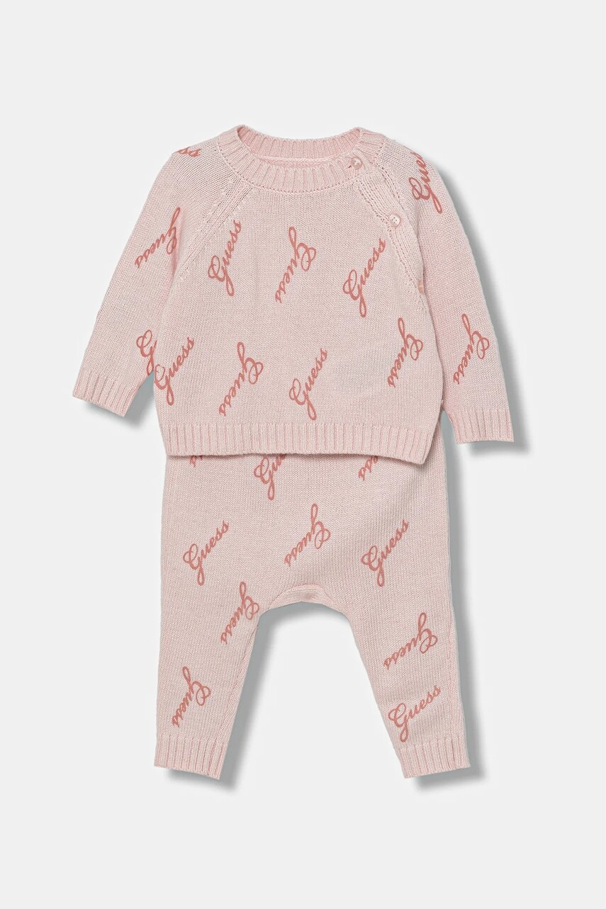 Detská súprava s prímesou vlny Guess 2-pak ružová farba, S5BG10 Z0870