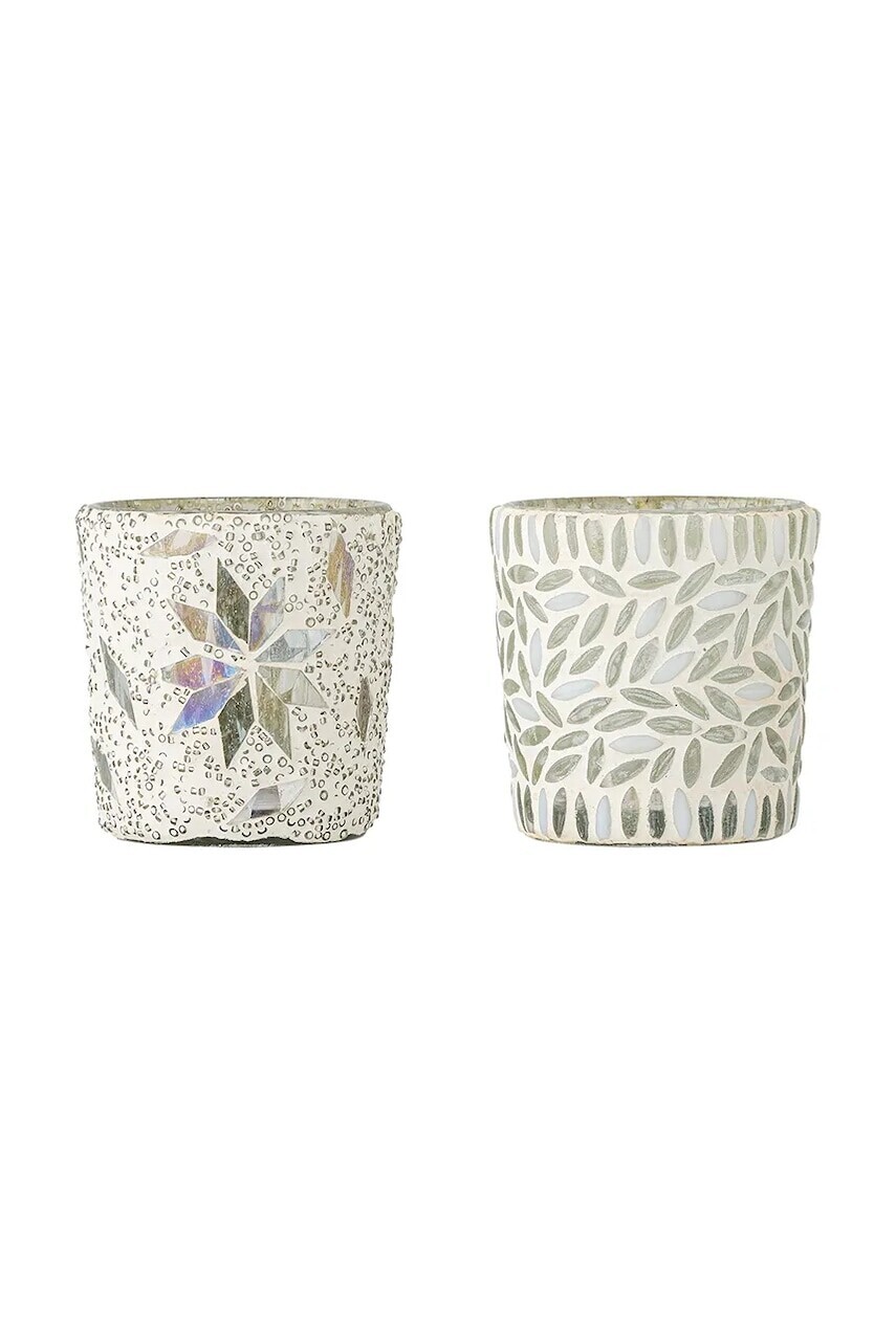 Dekoračný svietnik Bloomingville 6,5 x 7,5 cm 2-pak zelená farba