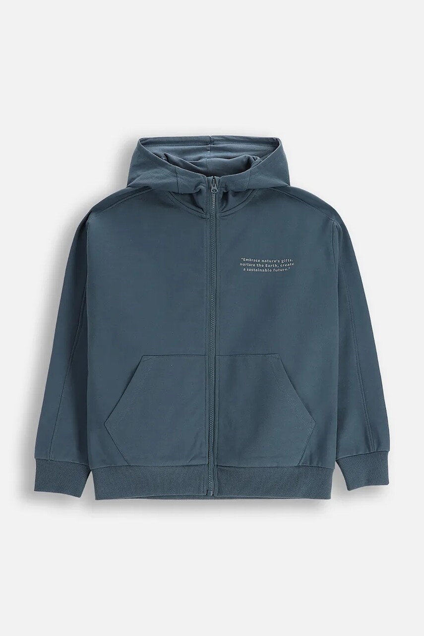 Detská mikina Coccodrillo šedá farba, jednofarebná, YETI BOY JUNIOR