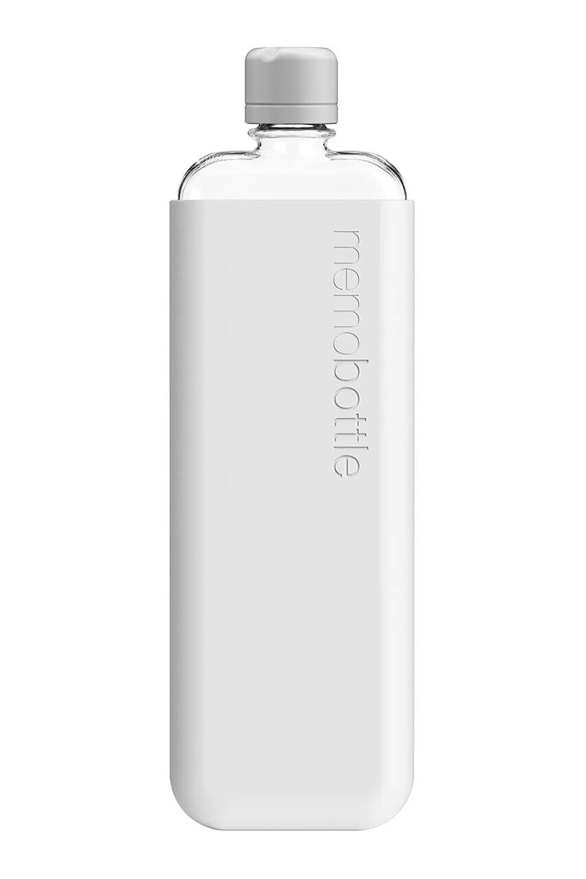 Fľaša na vodu Memobottle Original Slim 450 ml šedá farba