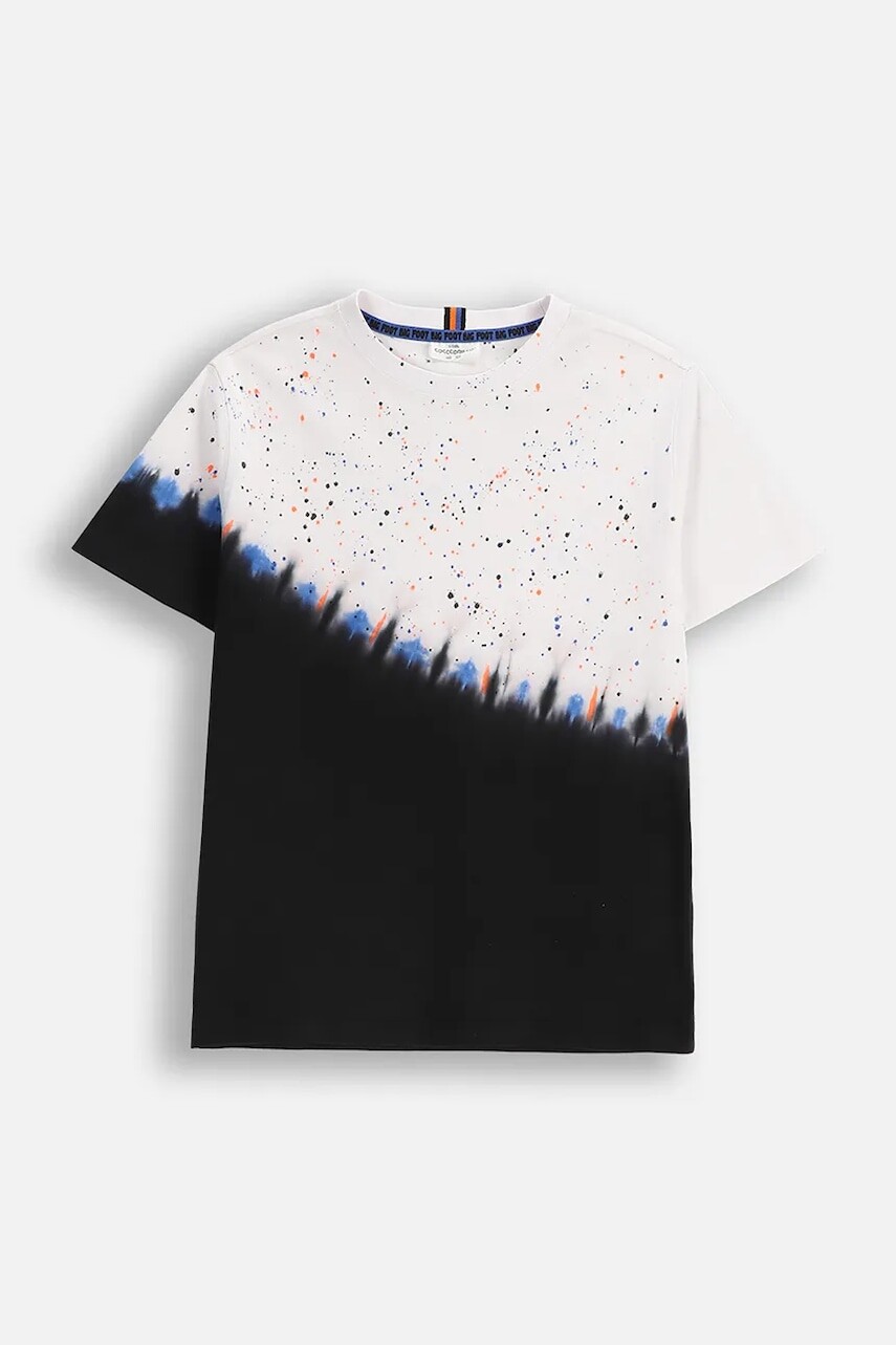 Detská bavlnená polokošeľa Coccodrillo biela farba, vzorovaná, YETI BOY JUNIOR