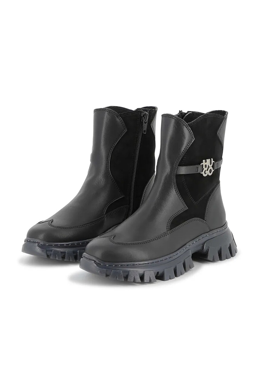 Detské topánky HUGO čierna farba, G00542
