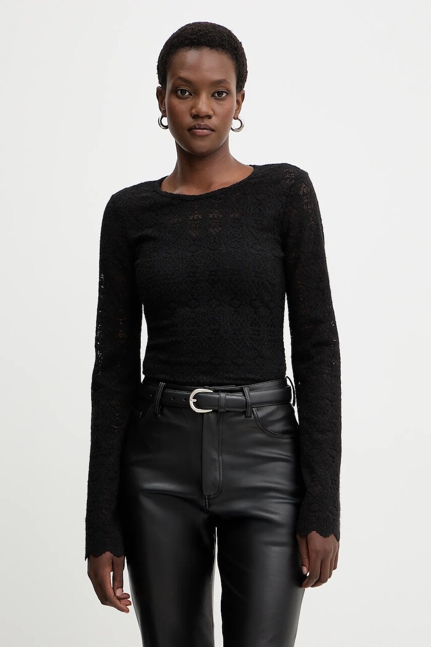 Blúzka Guess BRIDGETTE čierna farba, jednofarebná, W5BP13 K1180