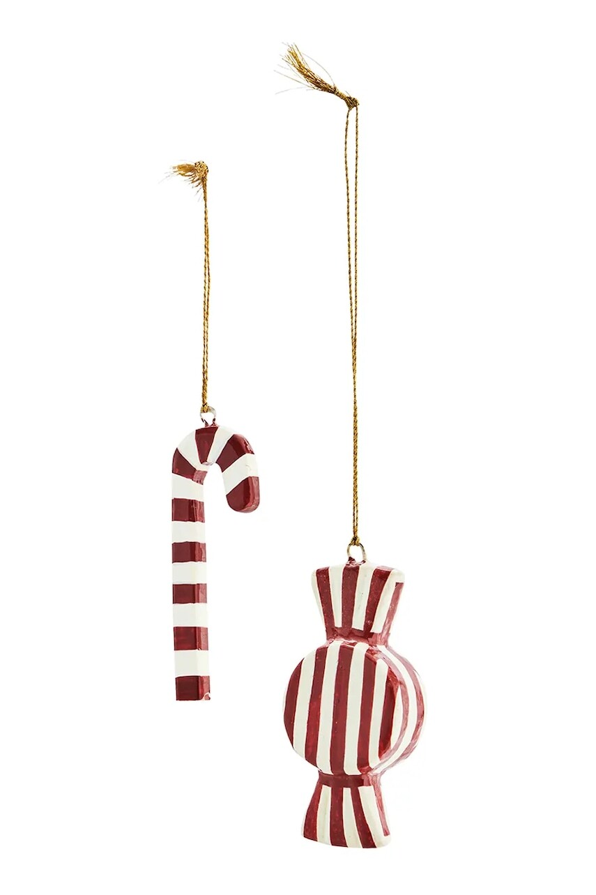 Vianočná ozdoba Madam Stoltz 9 cm 2-pak viac farieb