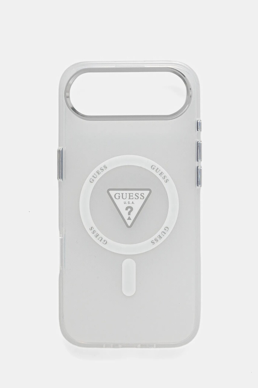 Puzdro na mobil Guess iPhone 17 Air priehľadná farba, GUHMP17MHGTMLCGT