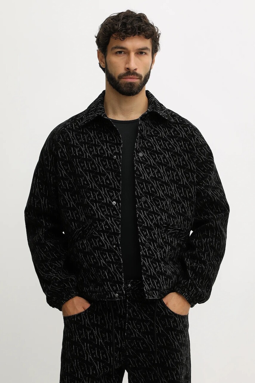 Bunda Armani Exchange čierna farba, prechodná, XM001866 AF18821