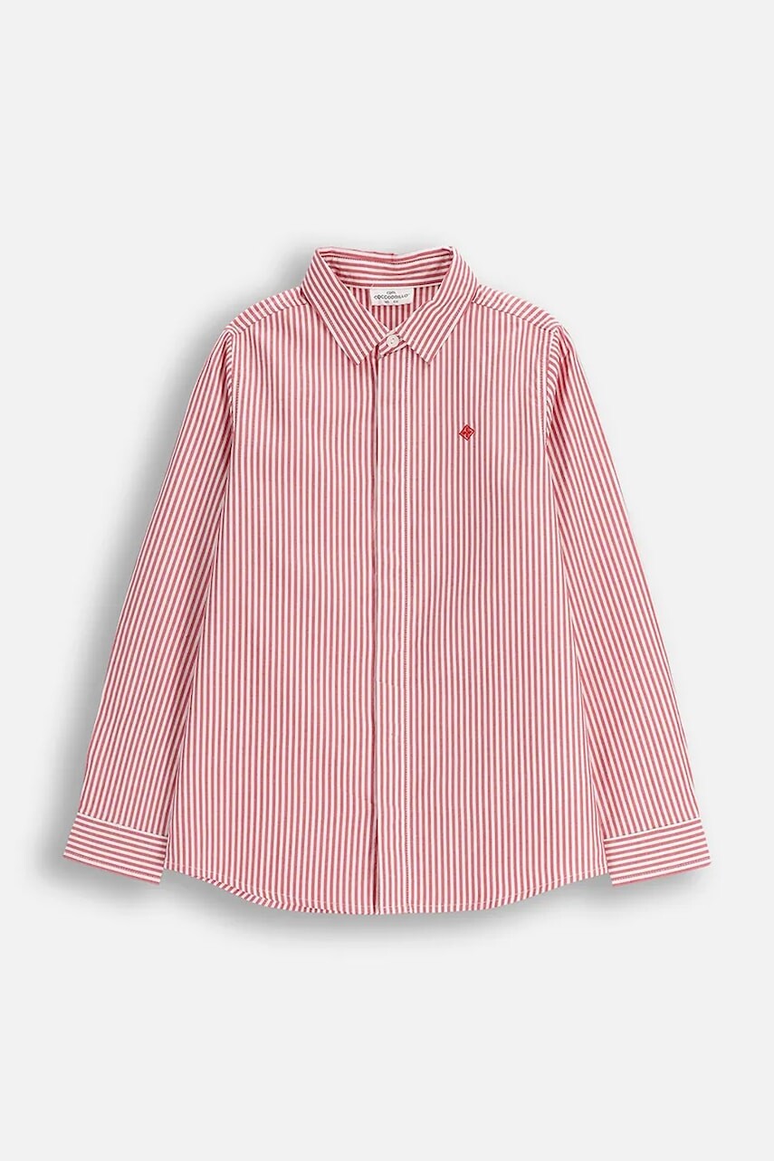 Detská bavlnená košeľa Coccodrillo oranžová farba, ELEGANT JUNIOR BOY