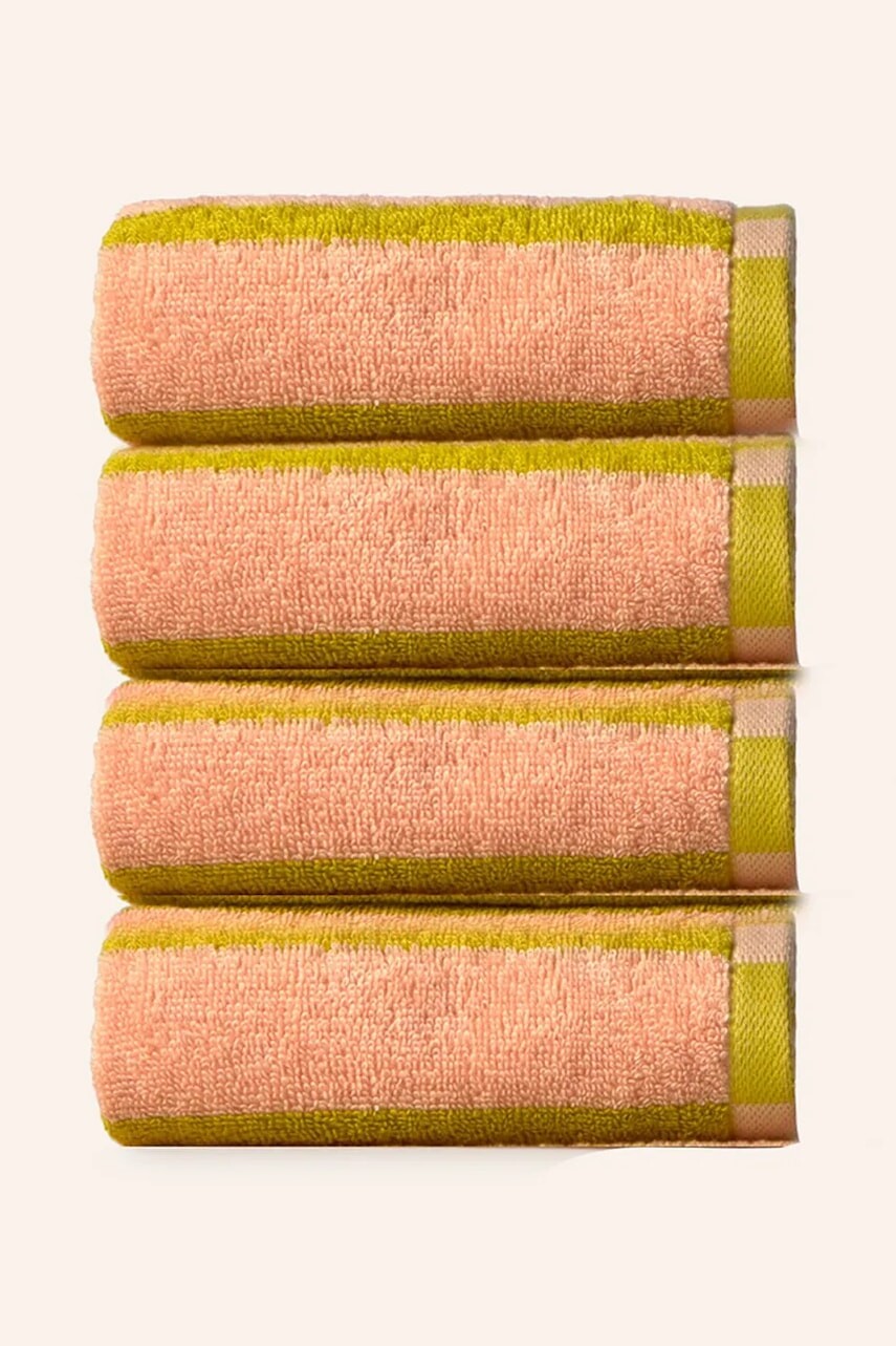 Bavlnený uterák Calma House 30 x 50 cm 4-pak ružová farba