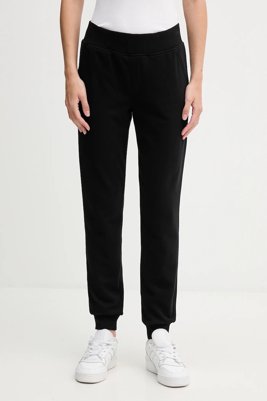 Tepláky United Colors of Benetton čierna farba, jednofarebné, 3WNW3F04R