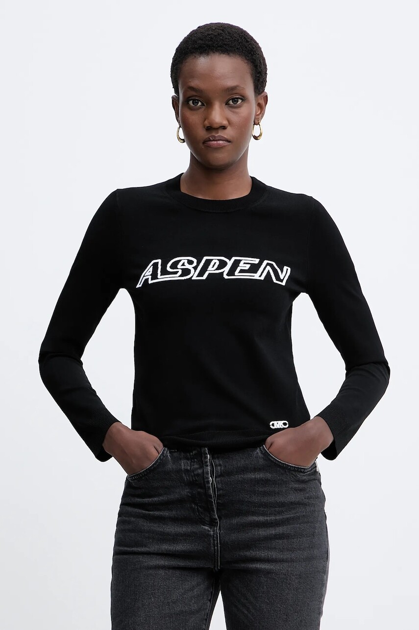 Sveter MICHAEL Michael Kors čierna farba, ľahký, MF561CK33D