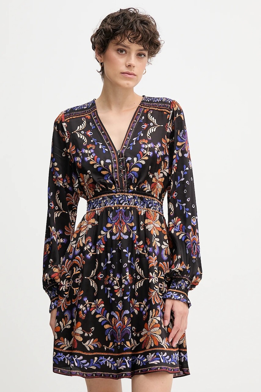 Šaty Hale BOB čierna farba, mini, áčkový strih, 57HC620A