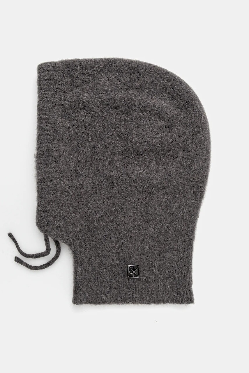 Kukla s prímesou vlny Calvin Klein šedá farba, LV04D8068G