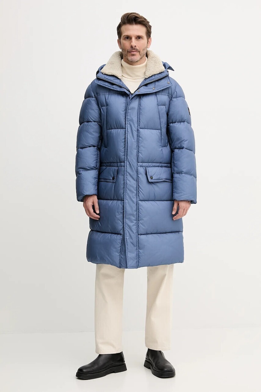 Bunda BOSS Orange modrá farba, zimná, 50543617