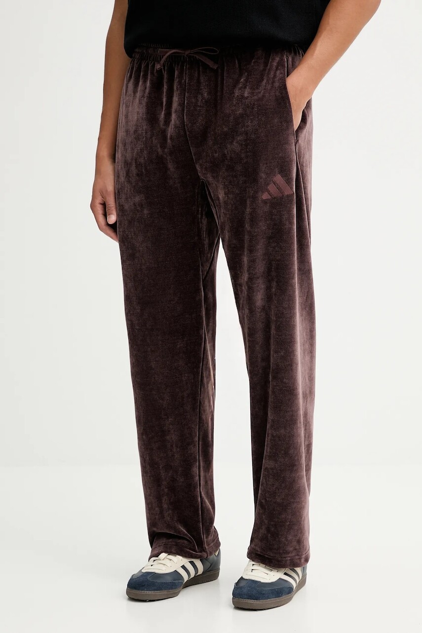 Tepláky adidas All Szn Luxe hnedá farba, jednofarebné, JL6571