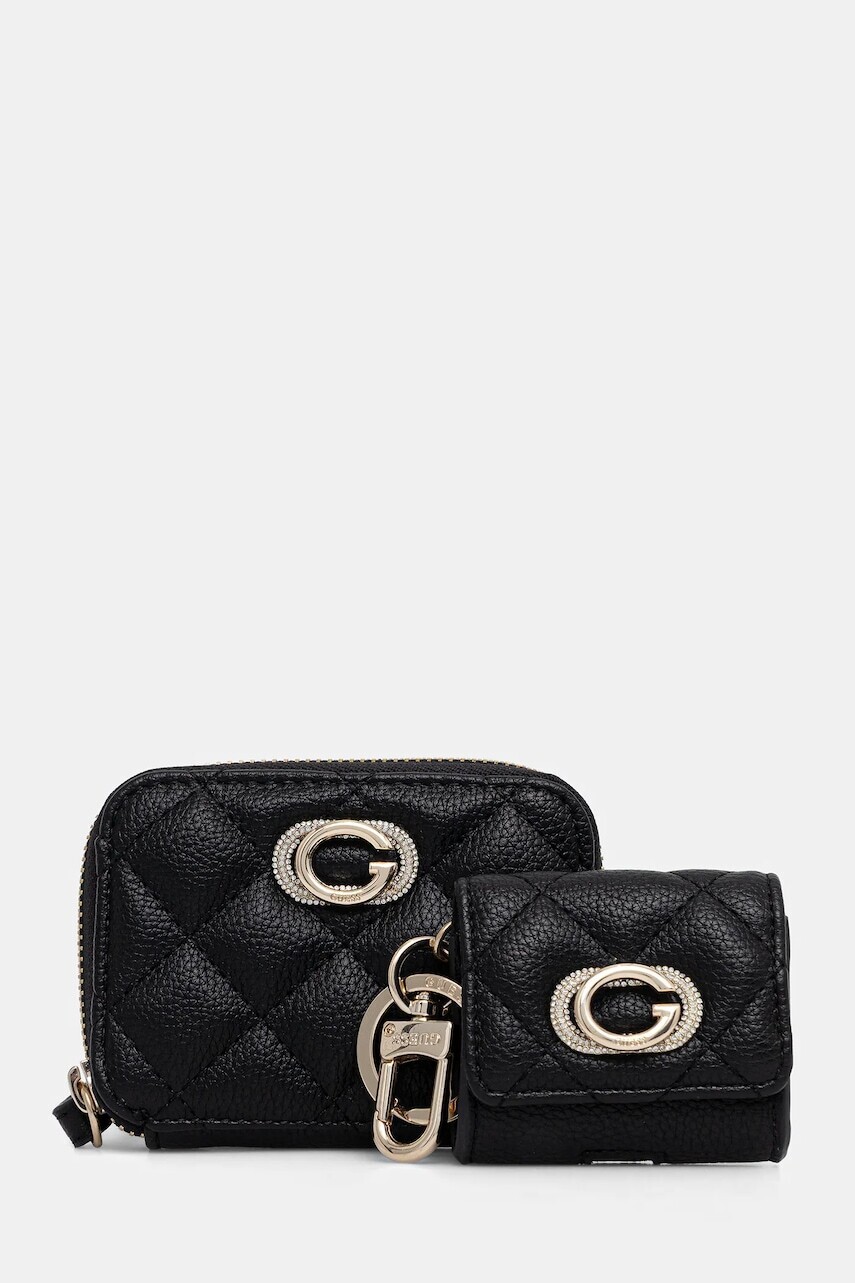Peňaženka a puzdro na airpody Guess 2-pak čierna farba, GFBOXW P5401