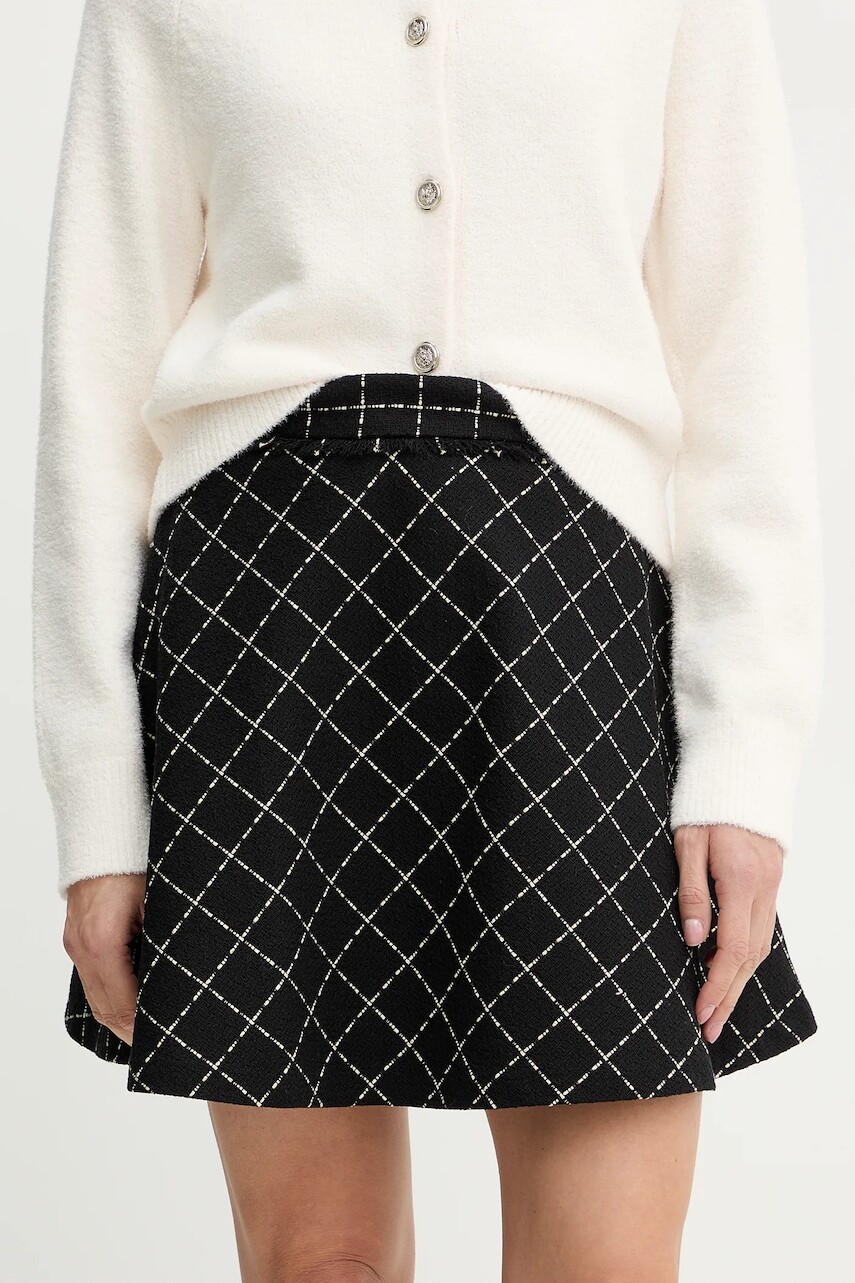 Sukňa Morgan čierna farba, mini, áčkový strih, JILMA