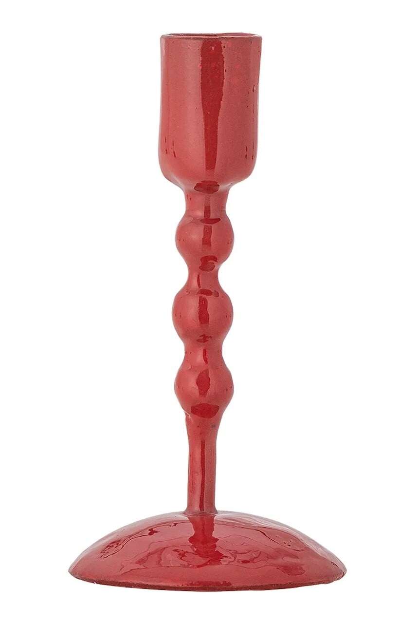 Dekoračný svietnik Bloomingville Eber 14 x 7 cm červená farba