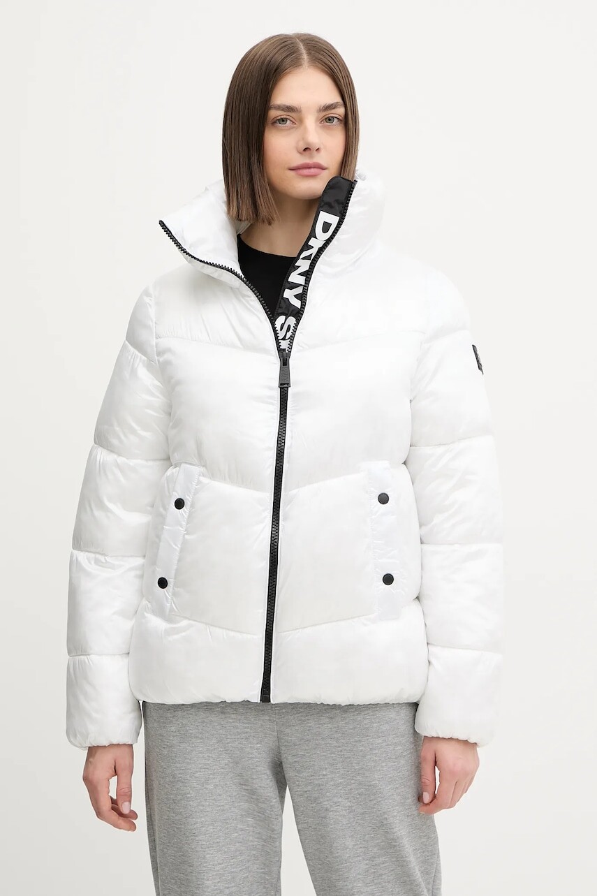 Bunda Dkny OTW - PUFFERS biela farba, zimná, DP5J9623