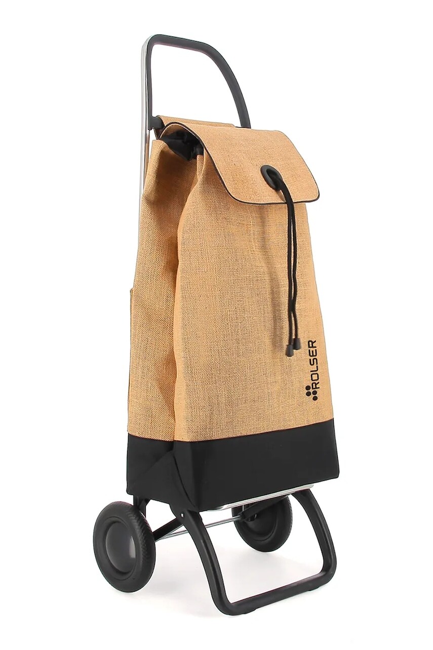 Nákupný vozík Rolser I-Max Yute Bi 2 Natural 43 L čierna farba