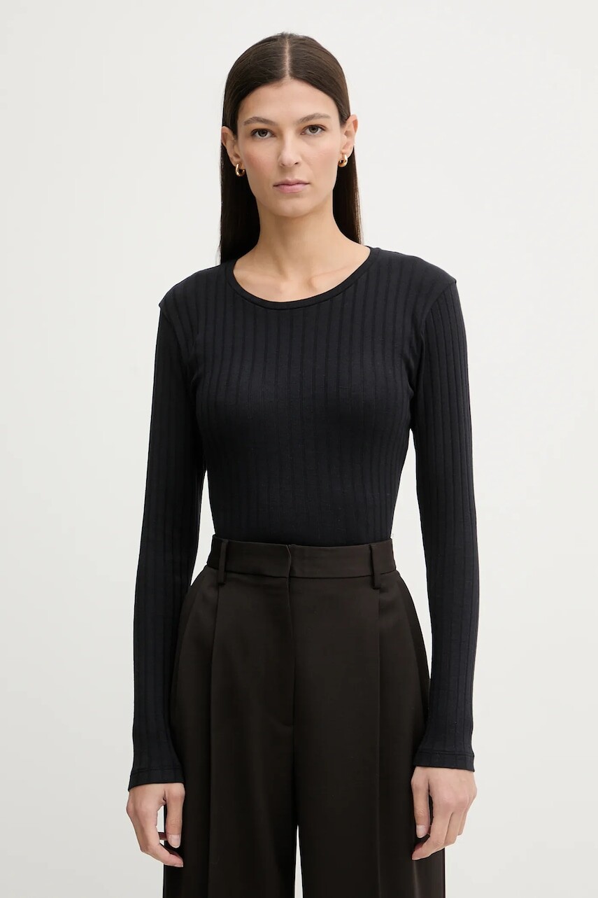 Tričko s dlhým rukávom Marc O'Polo tmavomodrá farba, 600207852063