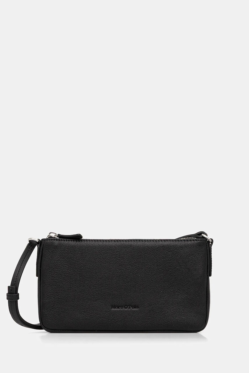 Kožená kabelka Marc O'Polo čierna farba, 5000007815