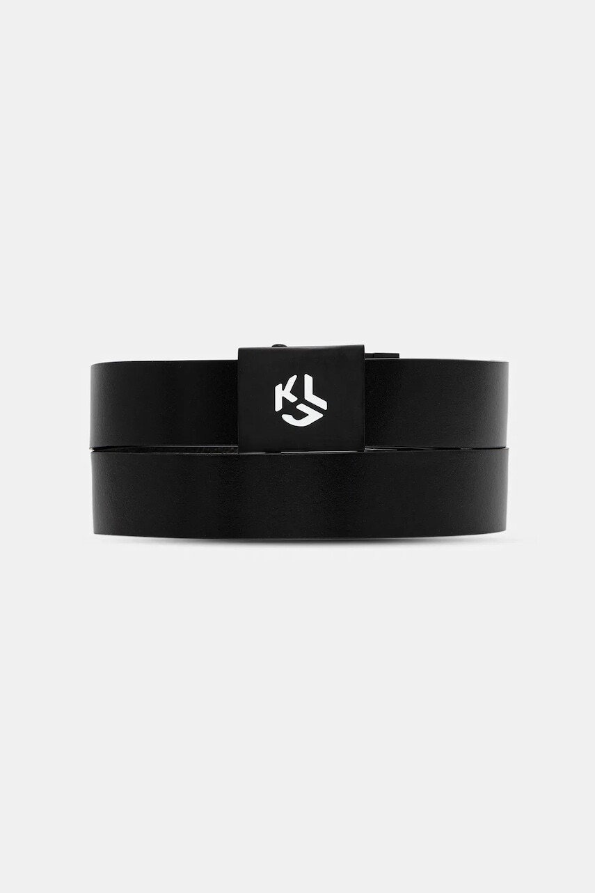 Obojstranný kožený opasok Karl Lagerfeld Jeans čierna farba, B1M33107
