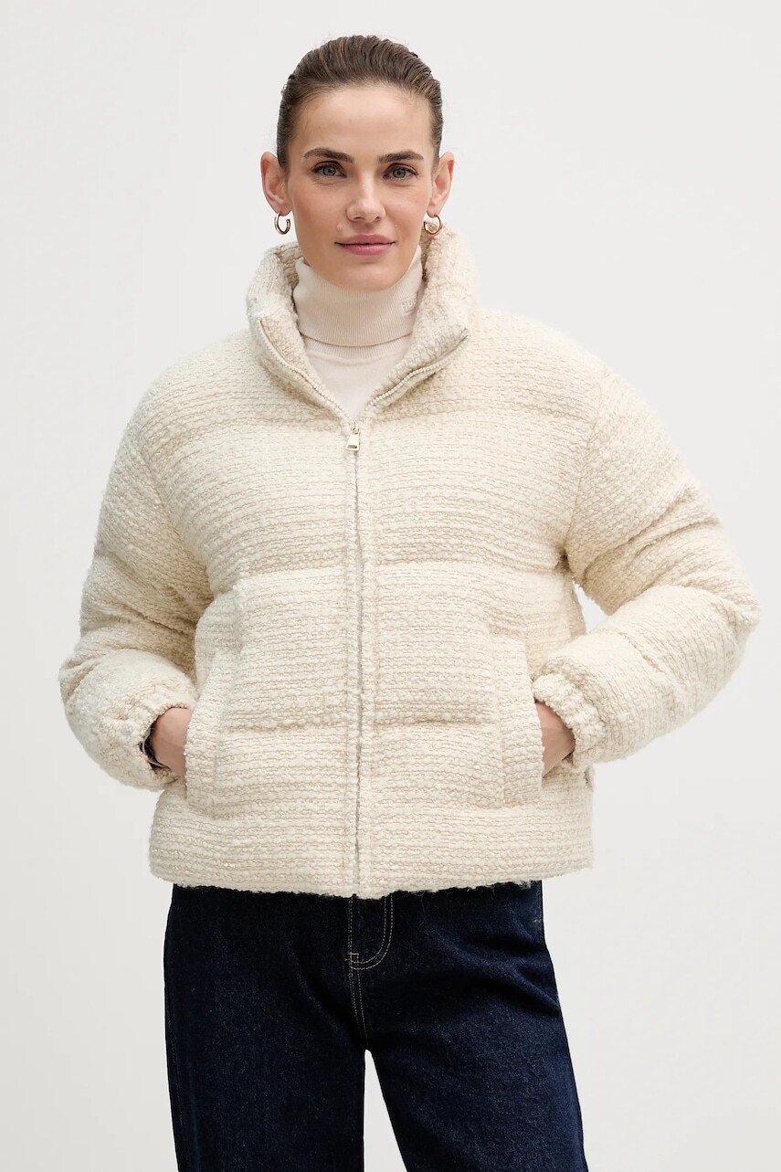 Bunda s prímesou vlny MC2 Saint Barth béžová farba, zimná, MDY0002