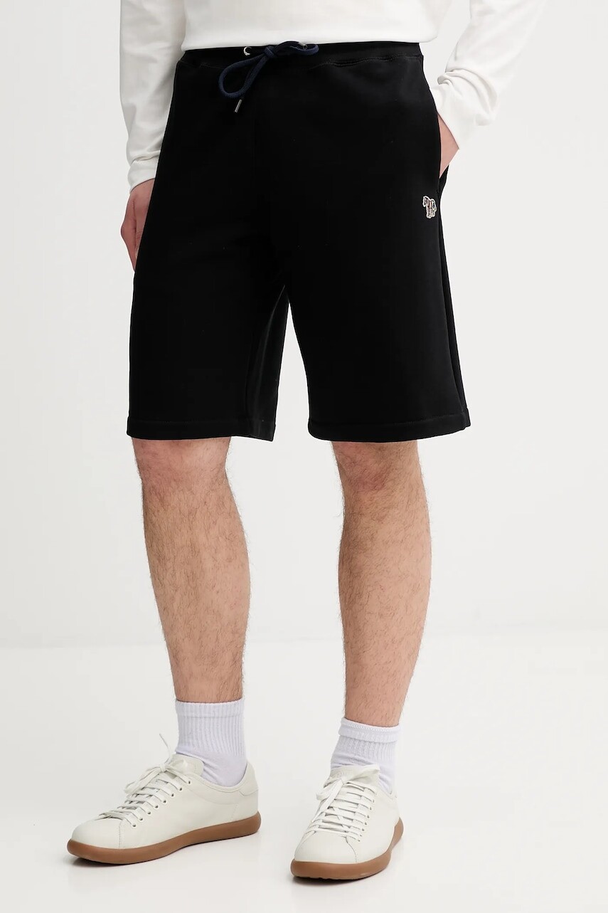 Bavlnené šortky PS Paul Smith čierna farba, M2R-429R-KZEBRA