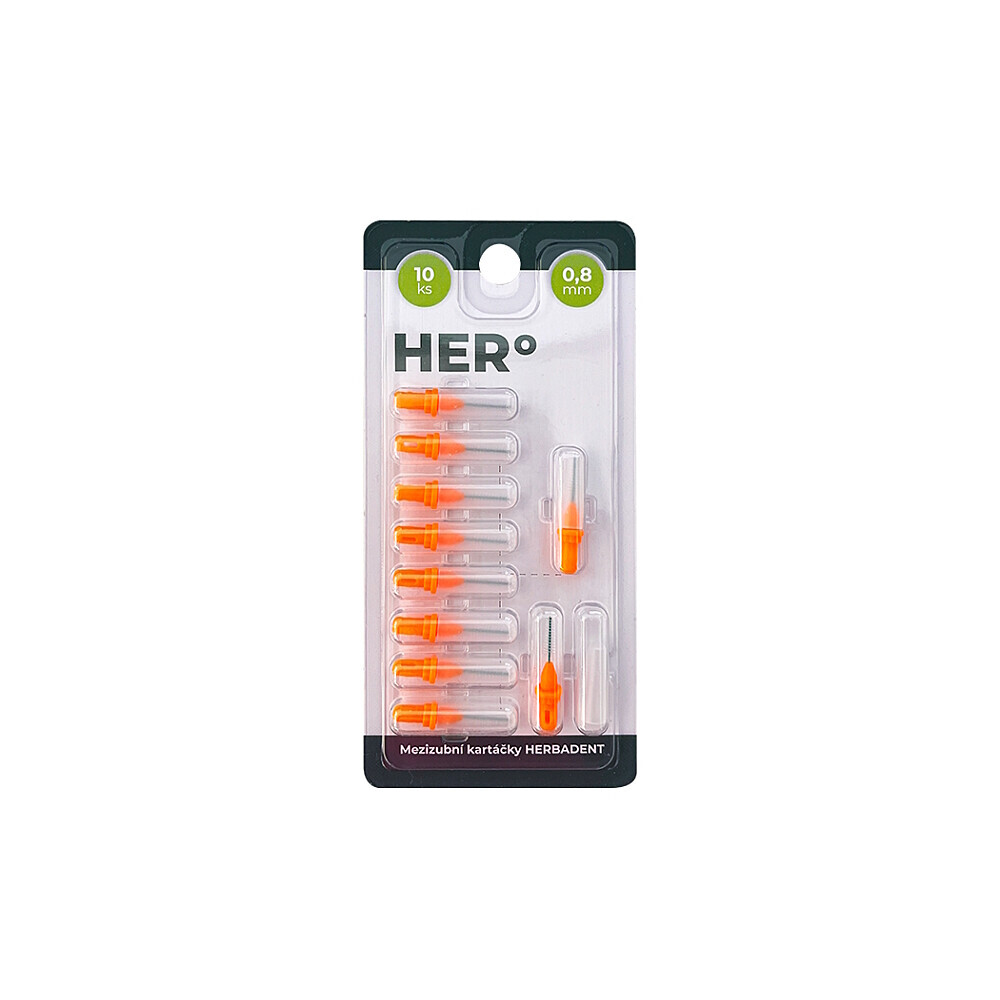 HERO Doplnkové balenie medzizubných kefiek 0,8 mm oranžové