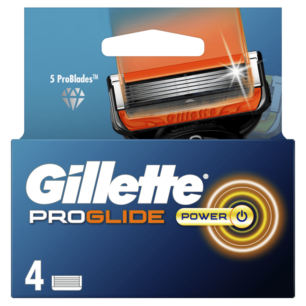 GILLETTE Fusion ProGlide Power náhradné hlavice pre mužov 4 ks
