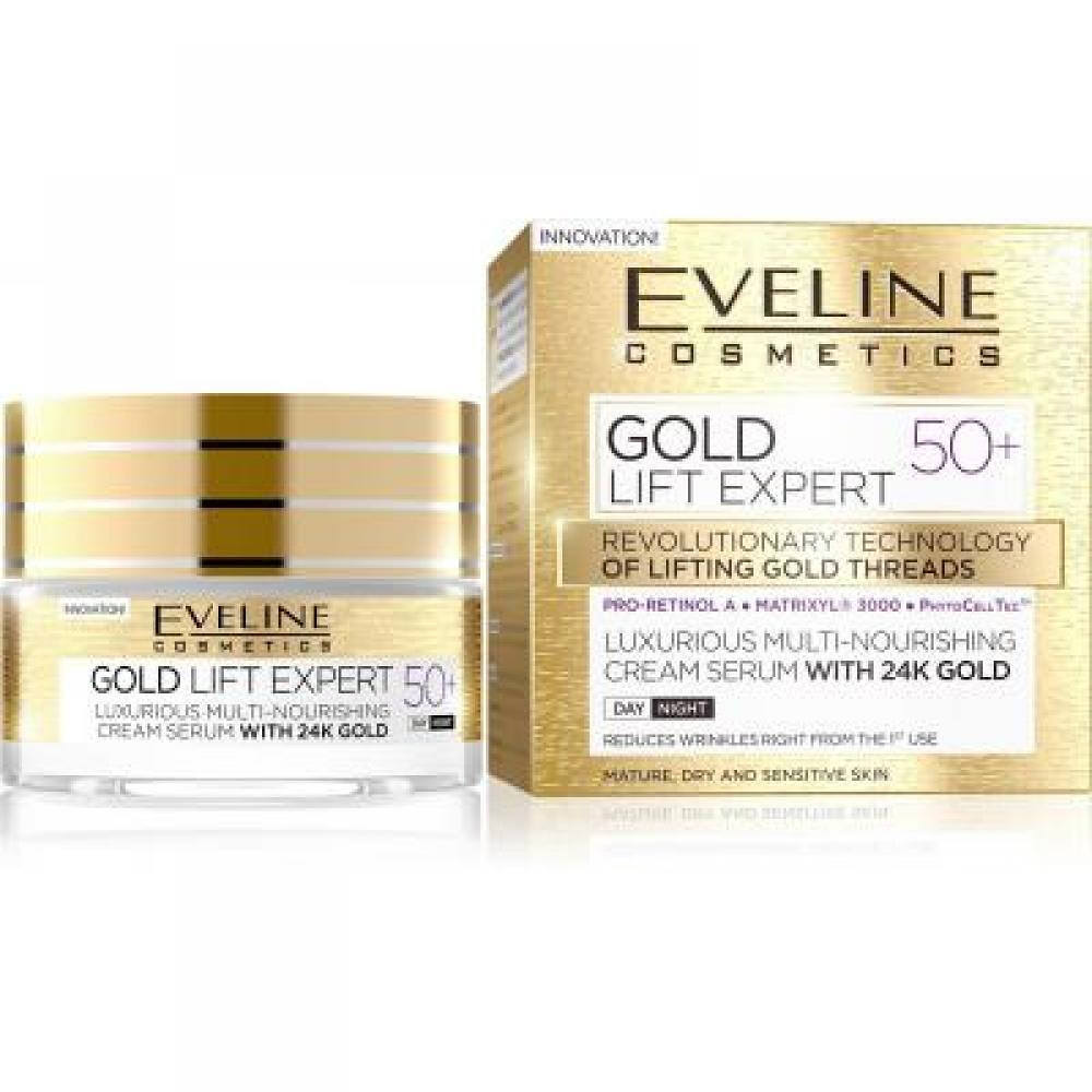 EVELINE Gold Lift Expert denný a nočný krém 50+ 50 ml